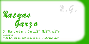 matyas garzo business card